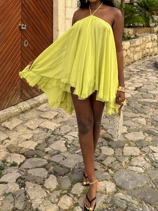 Flowy Chiffon Mini Summer Dress