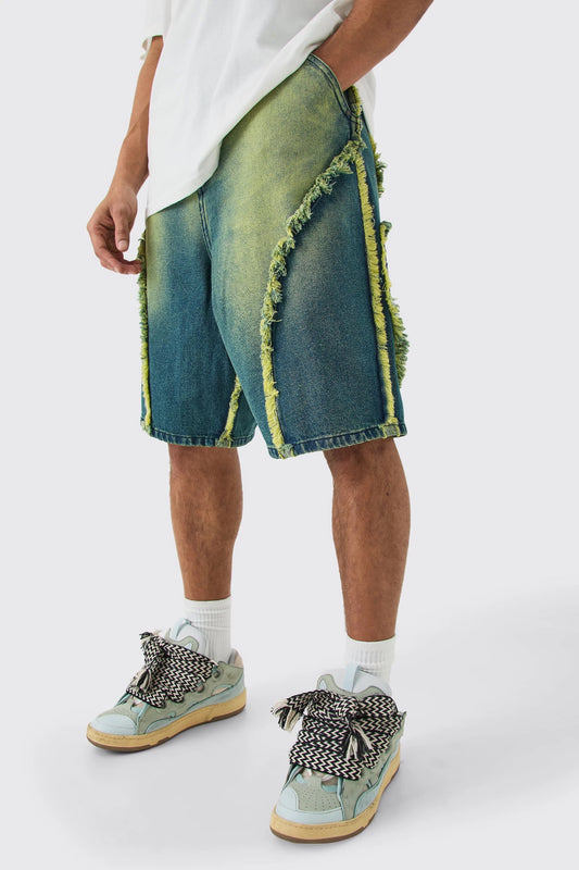 Prayed Edge Denim Shorts