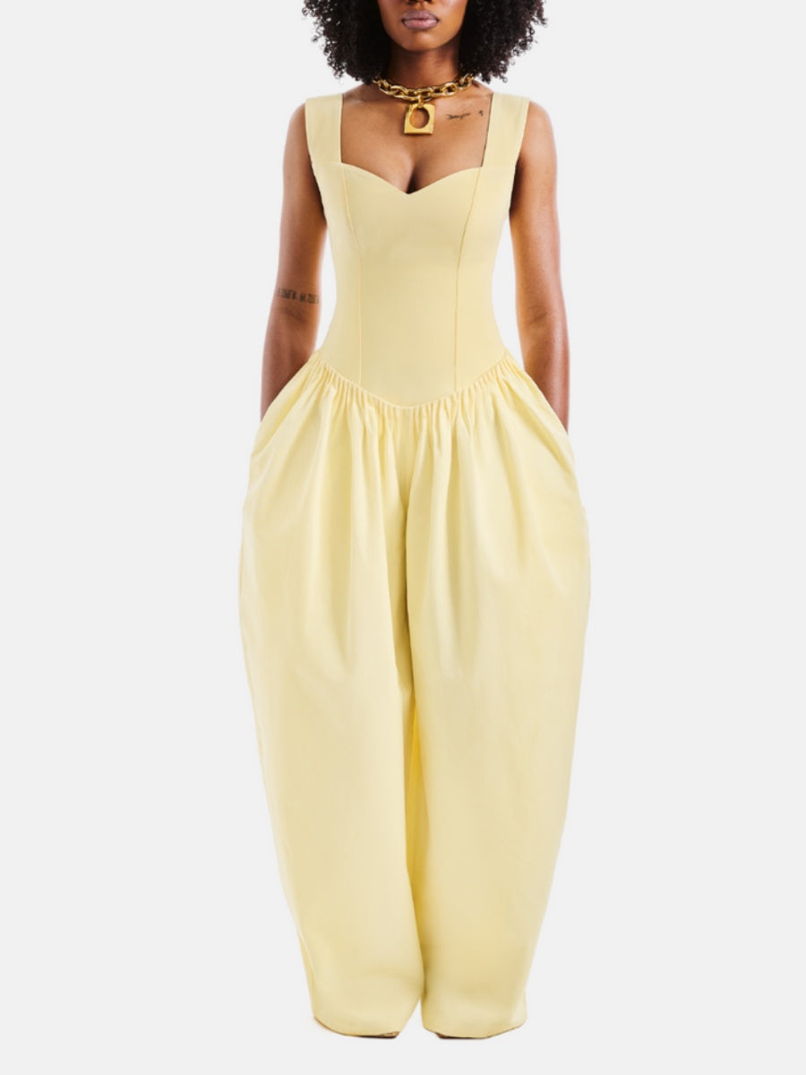 Solid Color Jumpsuit