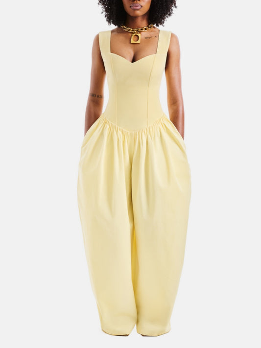 Solid Color Jumpsuit