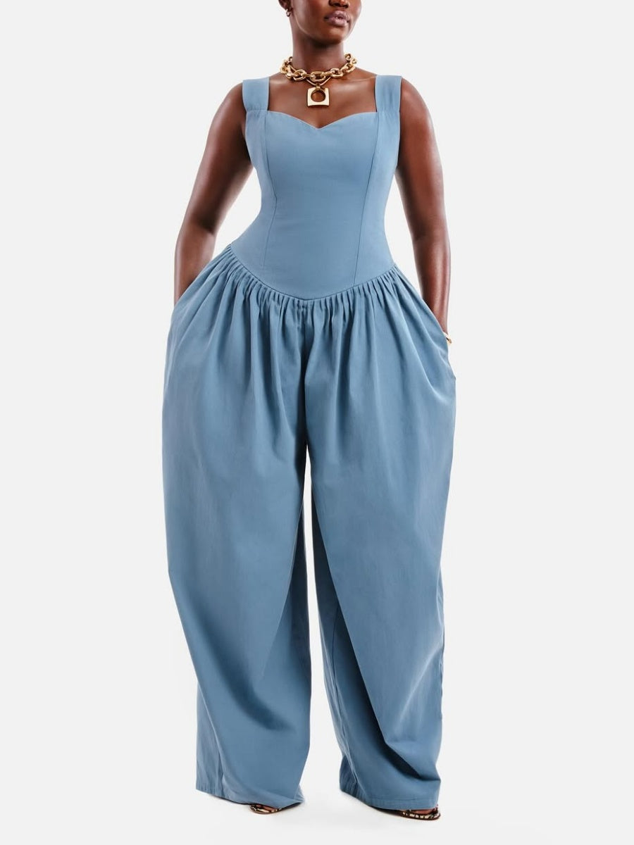 Solid Color Jumpsuit