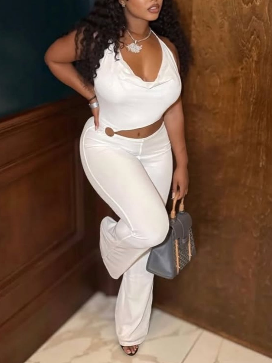 O Ring Cut Out Detail Jumpsuit