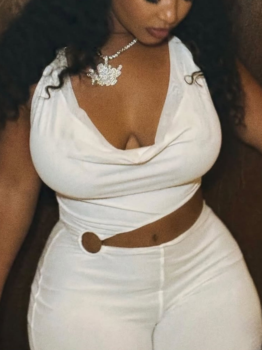O Ring Cut Out Detail Jumpsuit
