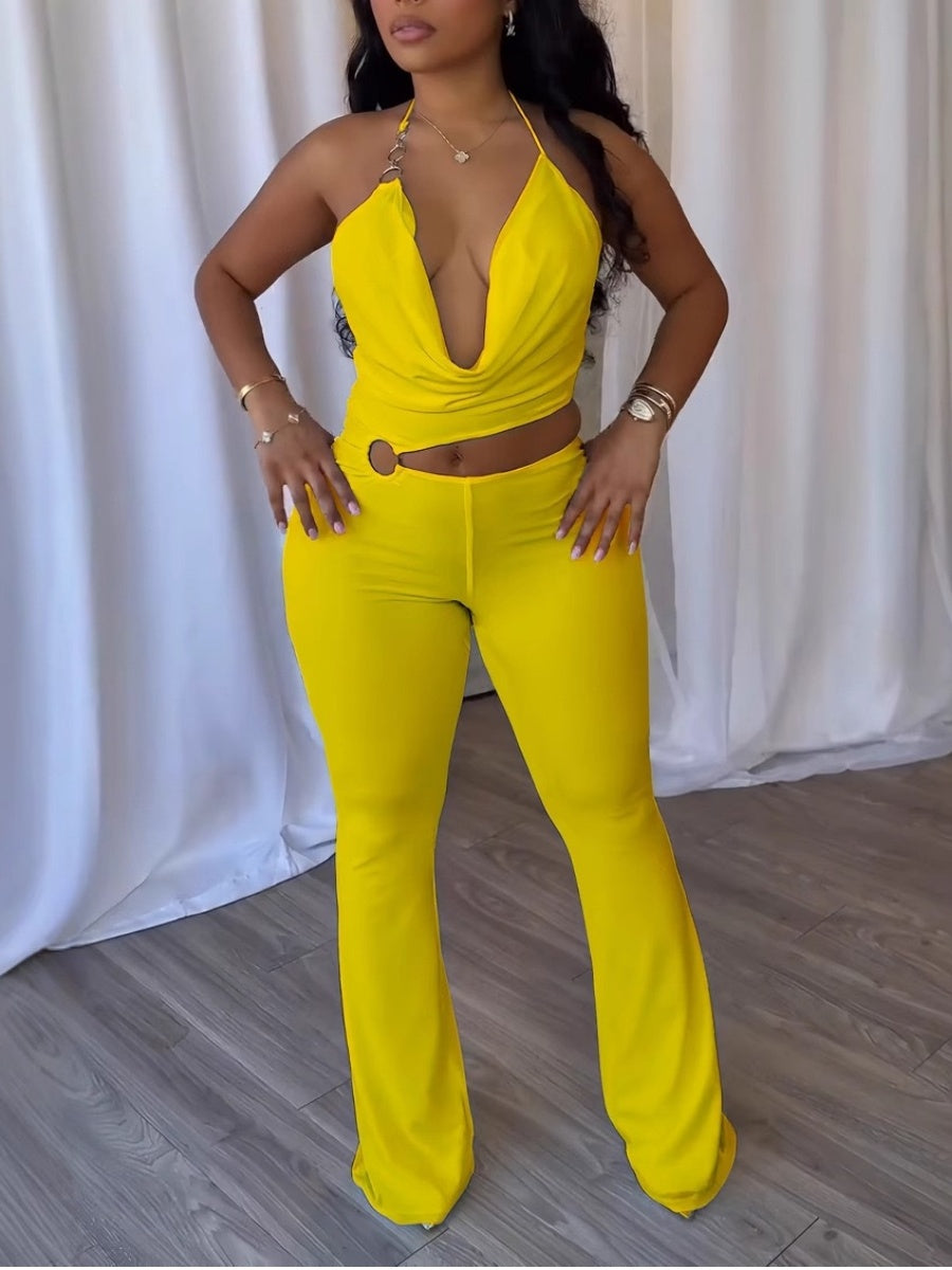 O Ring Cut Out Detail Jumpsuit
