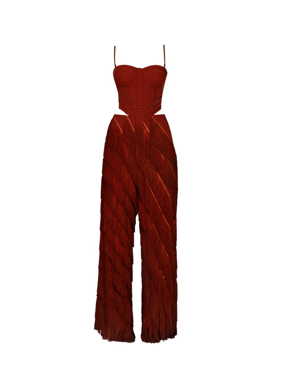 Side Fringe Pants Set