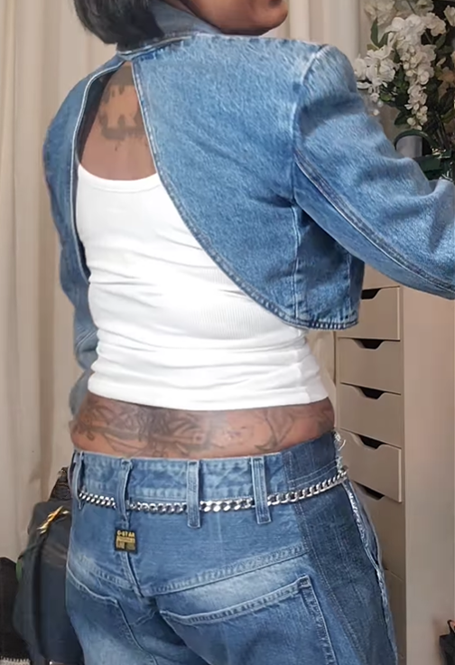 Shiny Denim Jacket