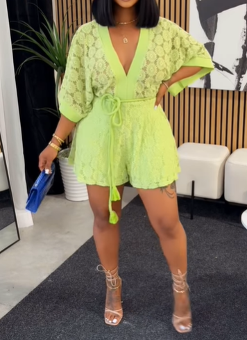 Elegant Lace Summer Romper
