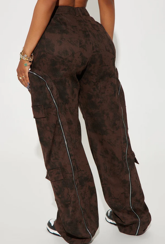 Pop Cargo Zipper Pants