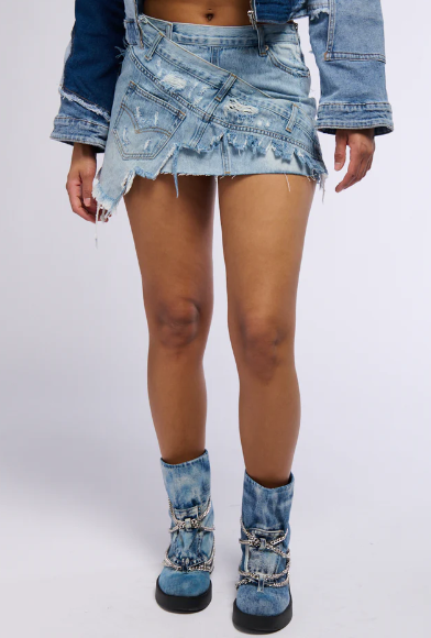 Irregular Design Mini Skirt