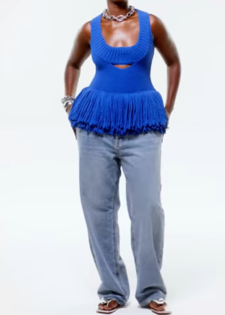 Fab Knit Tassel Top
