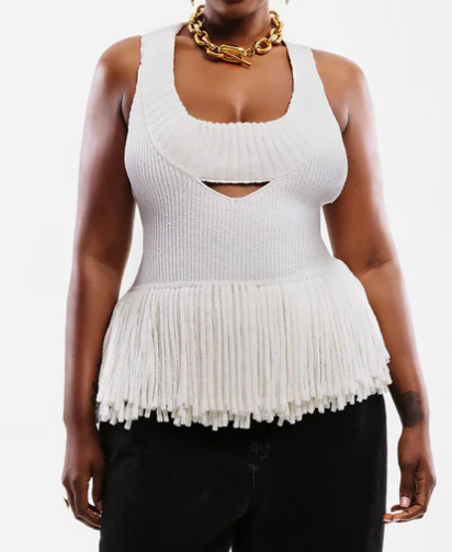 Fab Knit Tassel Top