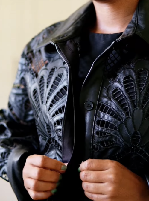 Pop Leather Blouse