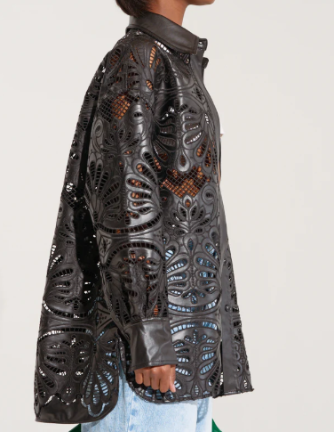 Pop Leather Blouse