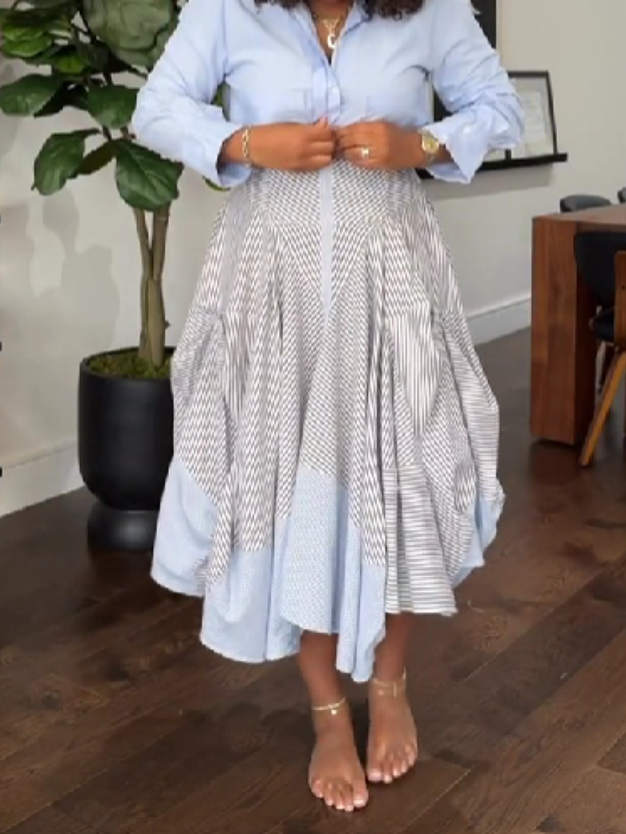 High Waist Irregular Skirt