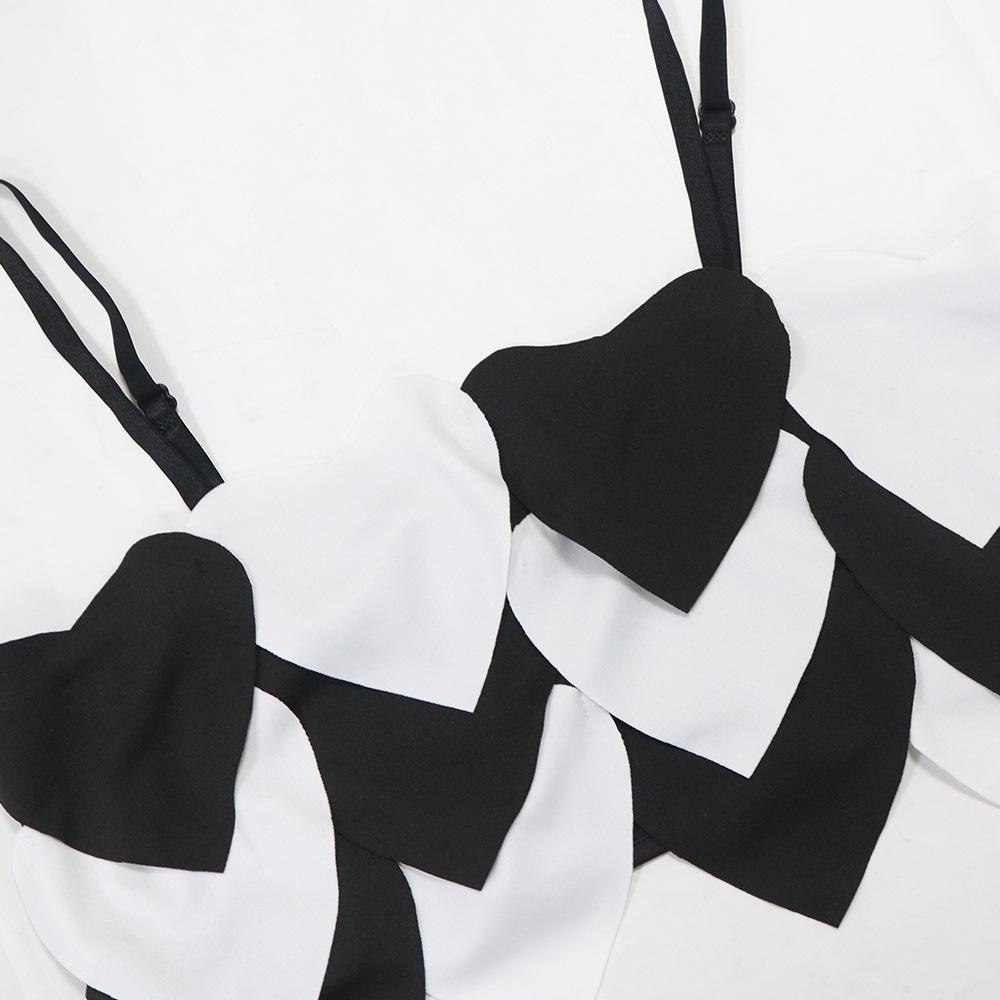 Black White Sweetheart 2pc Set