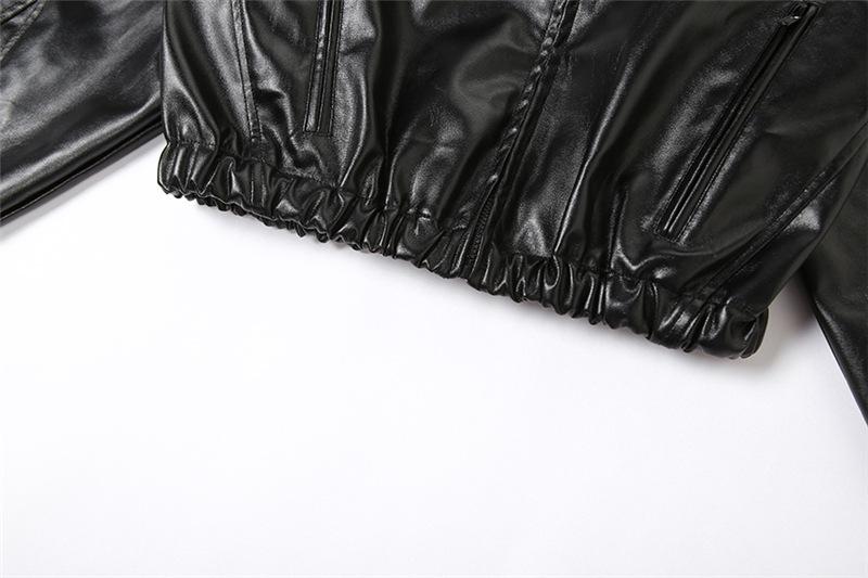 Pop Hooded Leather Jacket