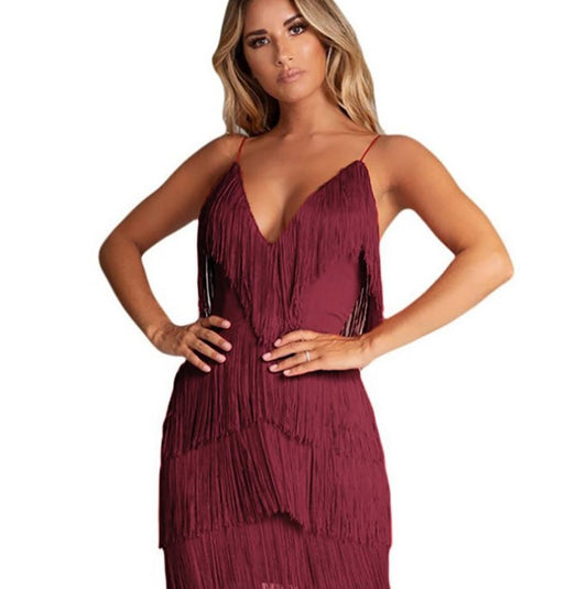 Dress Deep V Neck Dress