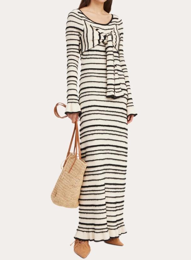 The Elegant Striped Knit Dress