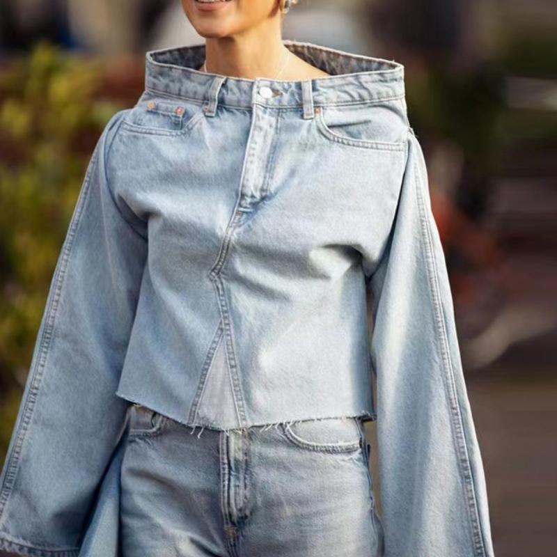 Made A Chic Denim Top