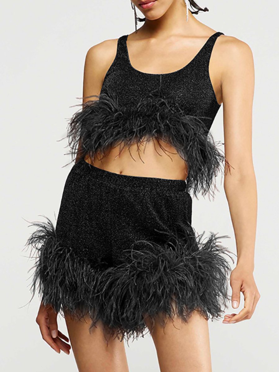 Feathered Party Suit