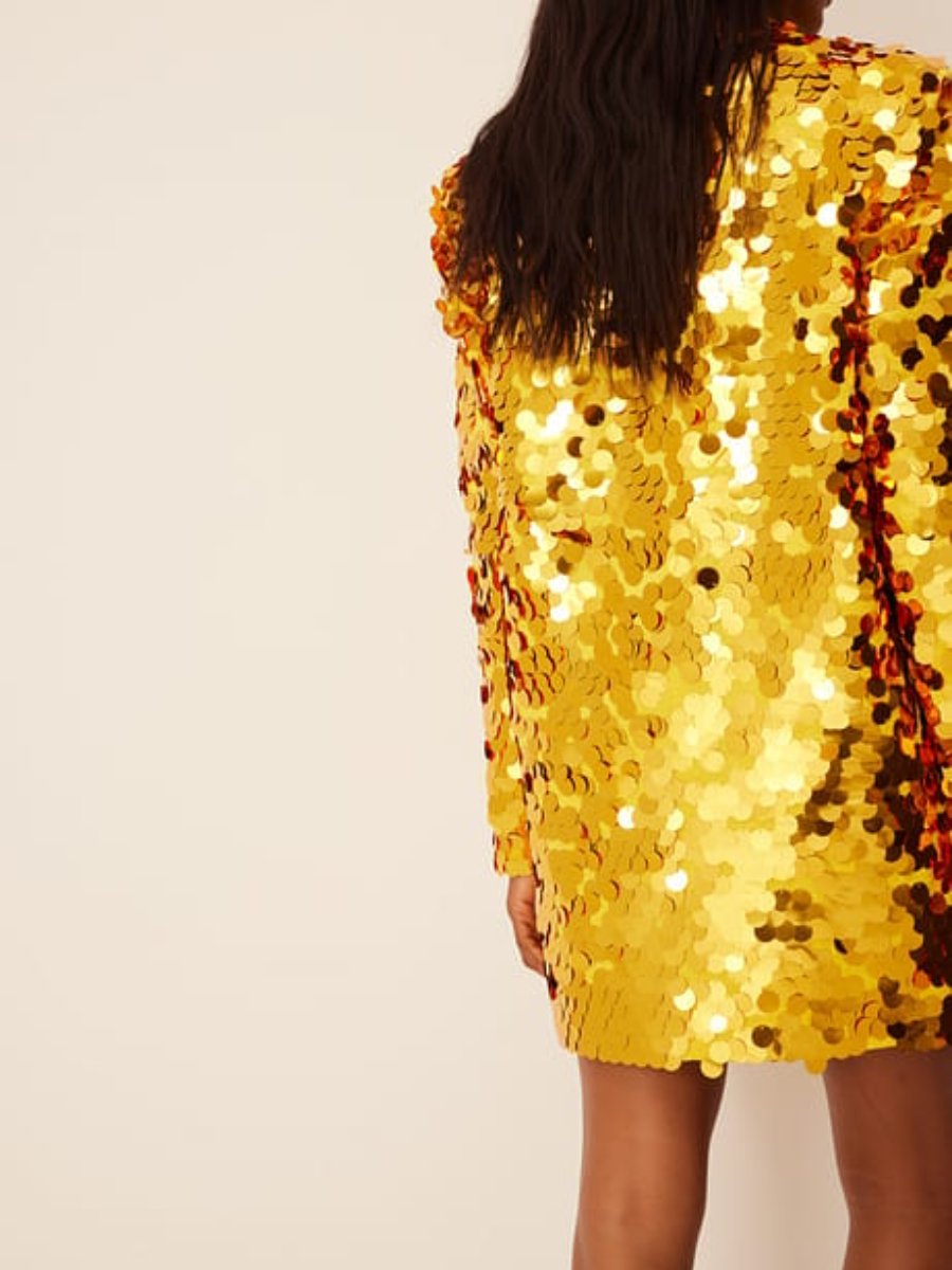 Big Gold Sequin Blazer