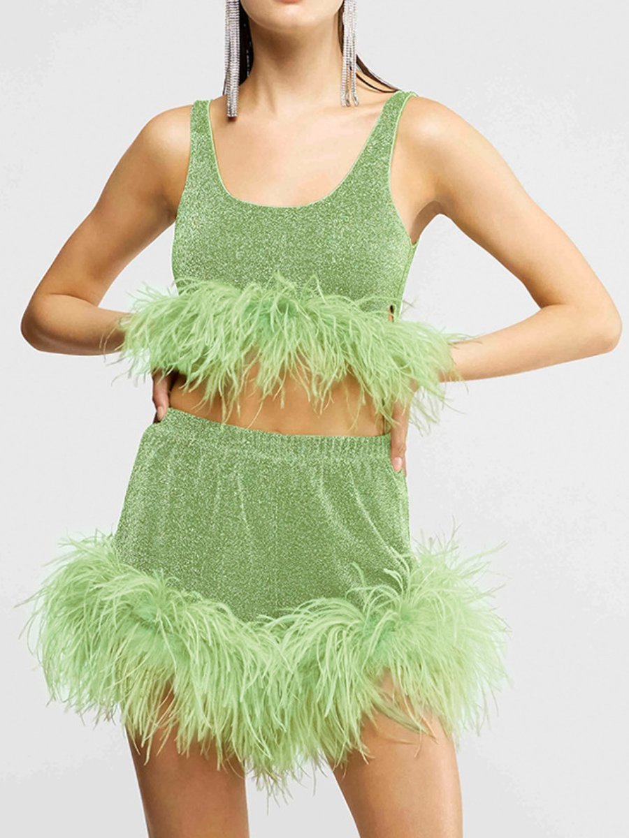Feathered Party Suit
