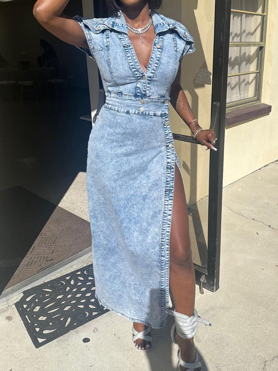 The Chill Maxi Denim Dress