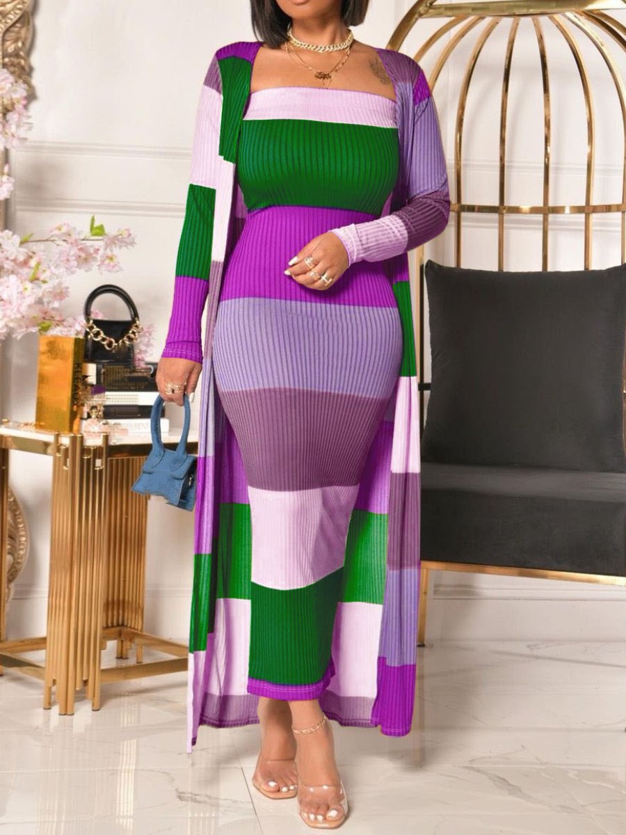 Elegant Printed Multicolor Suit