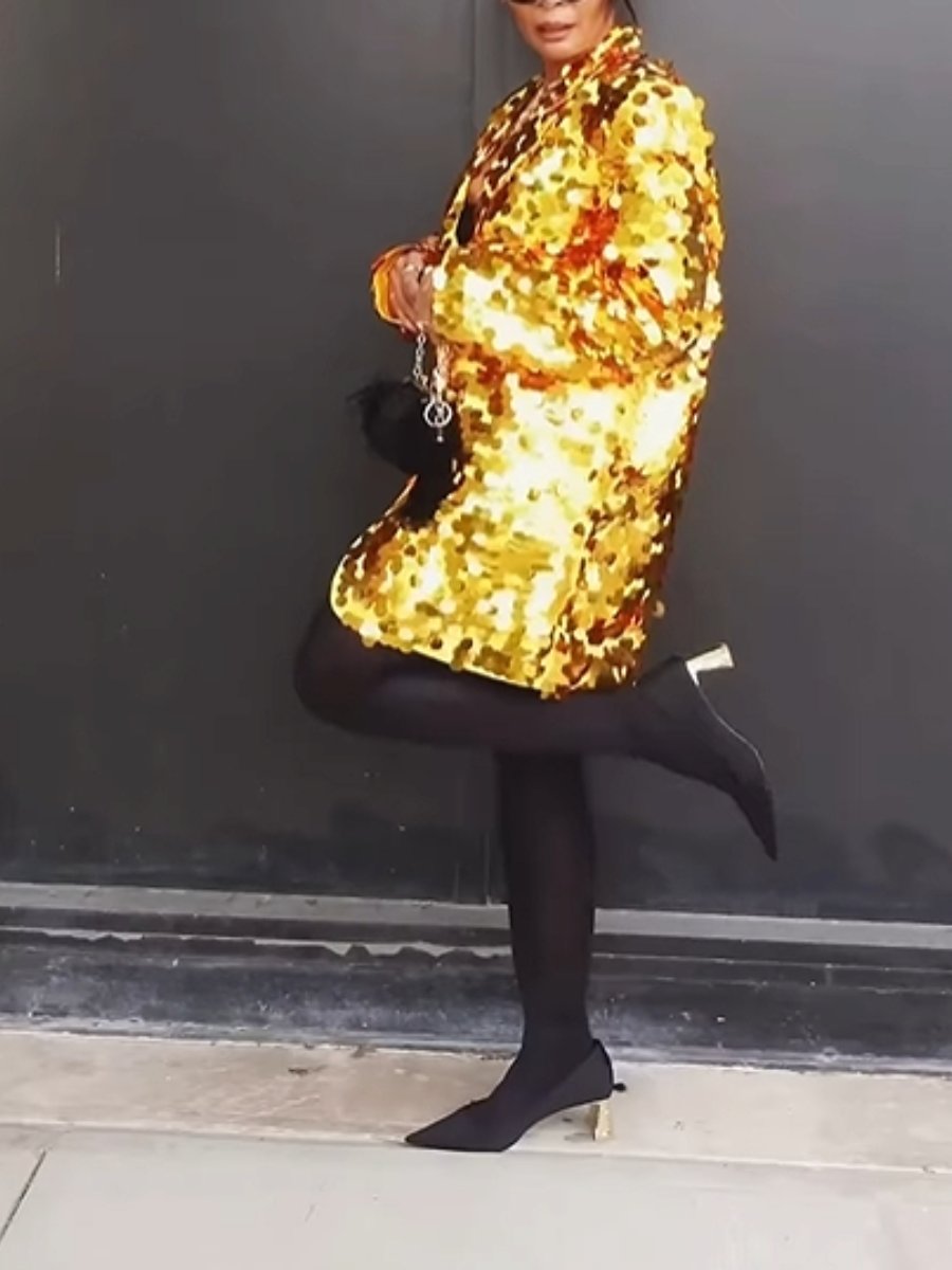 Big Gold Sequin Blazer