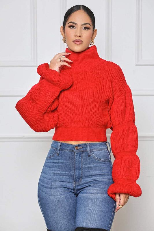 Burst Your Bubble Cropped Sweater