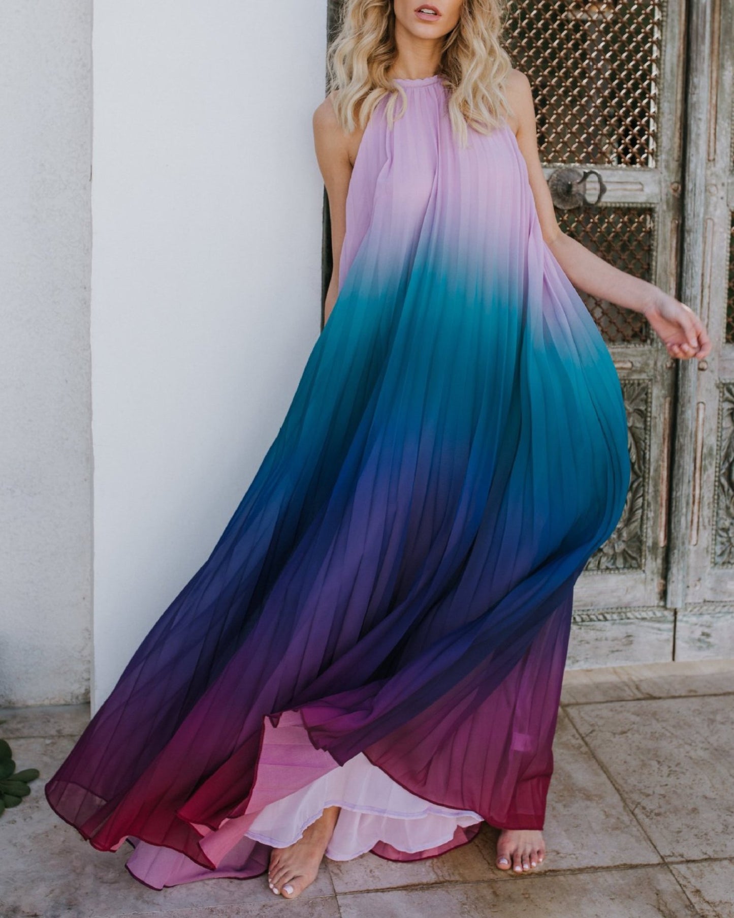 Multi Color Sleeveless Dress